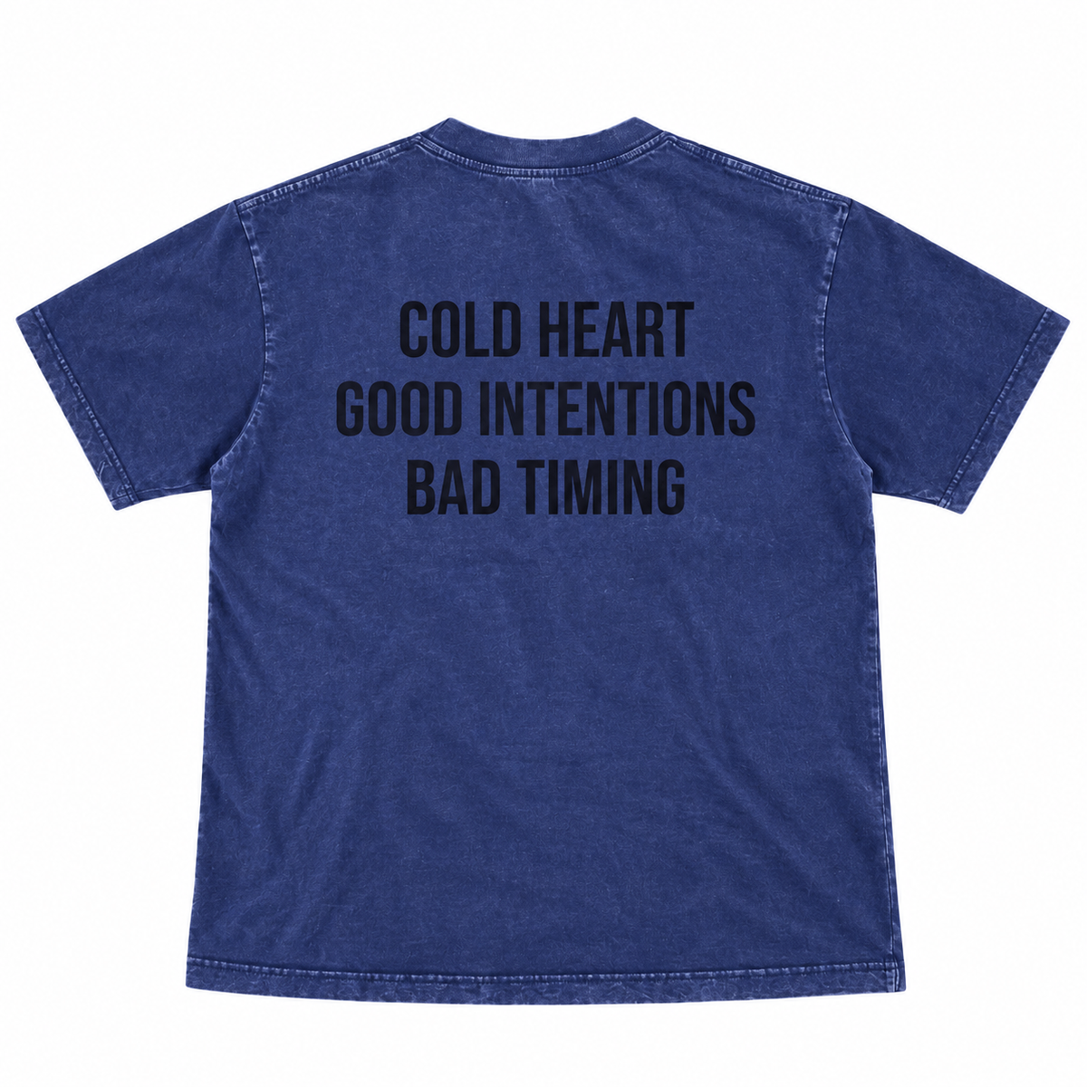 Blue Acid washed T-Shirt - Cold Heart